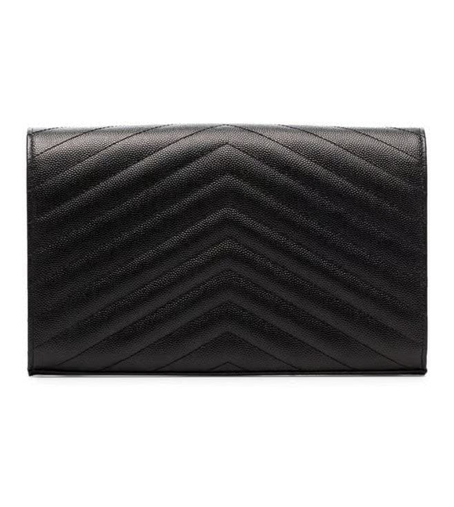 YSL Wallet on Chain in Grained Leather