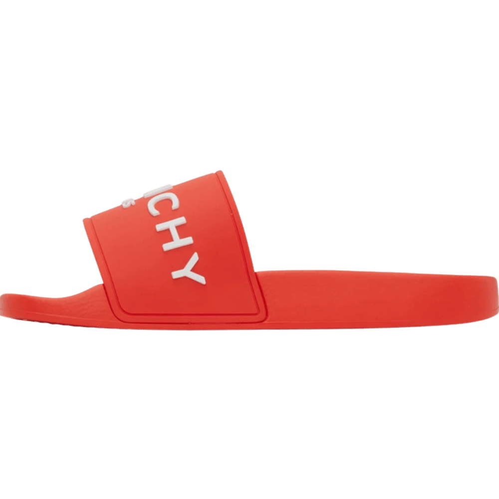 Givenchy Orange Embossed Slides