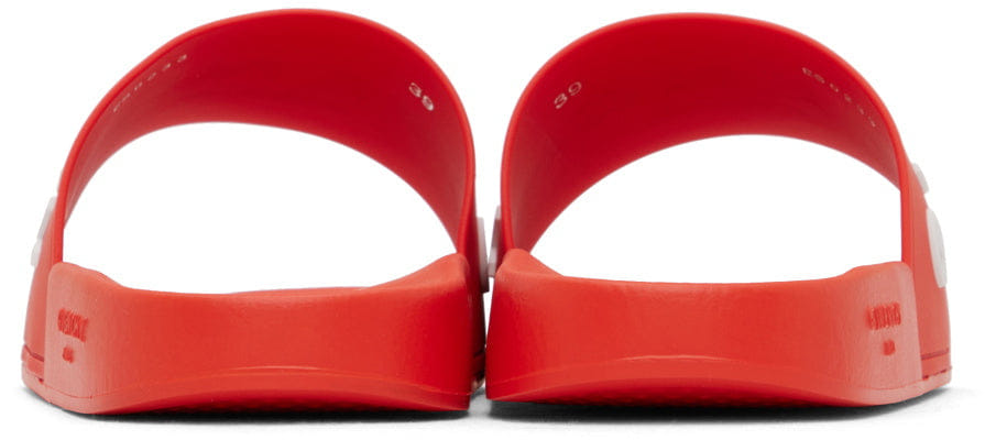 Givenchy Orange Embossed Slides