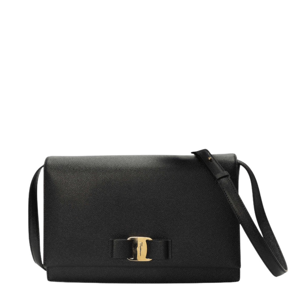 Salvatore Ferragamo Vara Bow Black Cross Body Bag