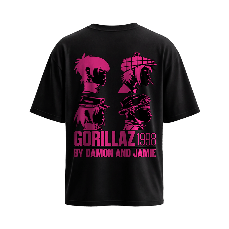 Be Autyst Gorillaz Pink Black T-Shirt