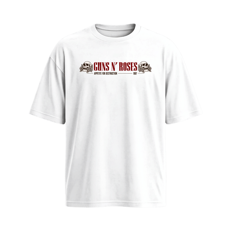 Be Autyst Guns N' Roses White T-Shirt