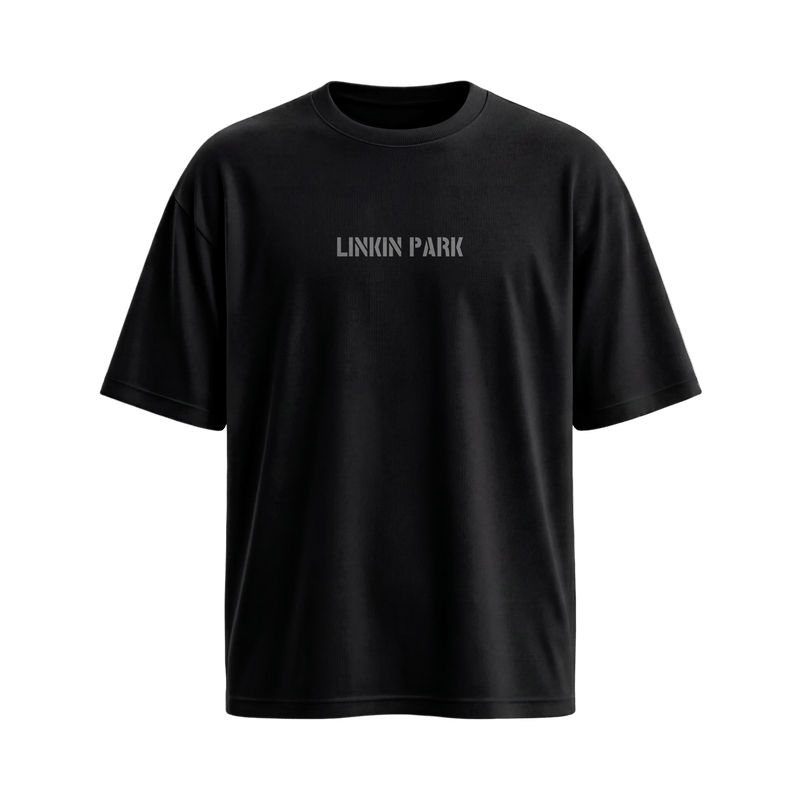 Be Autyst Linkin Park Green Graphic Black T-Shirt