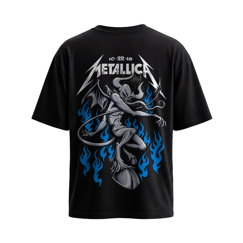 Be Autyst Metallica Dragon Black T-Shirt