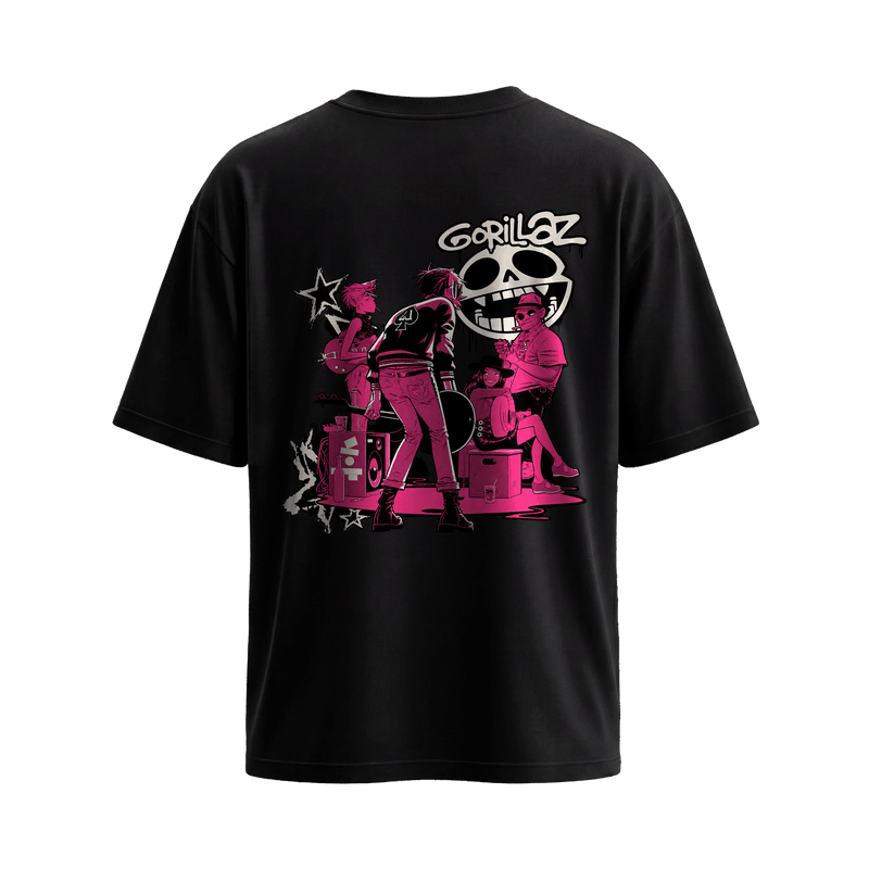 Be Autyst Pink Rock Black T-Shirt
