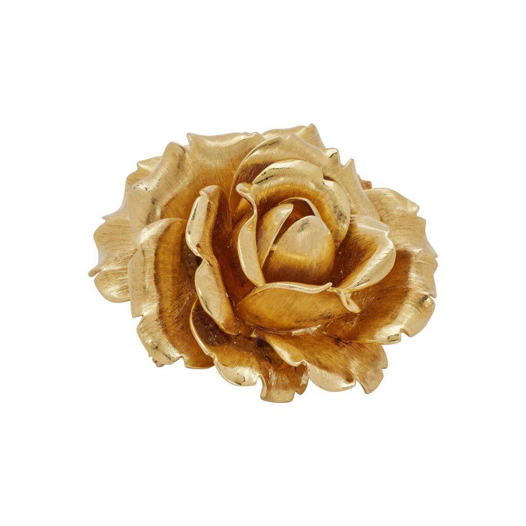 Gold Rose Brooch