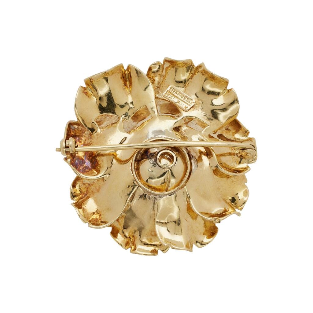 Gold Rose Brooch