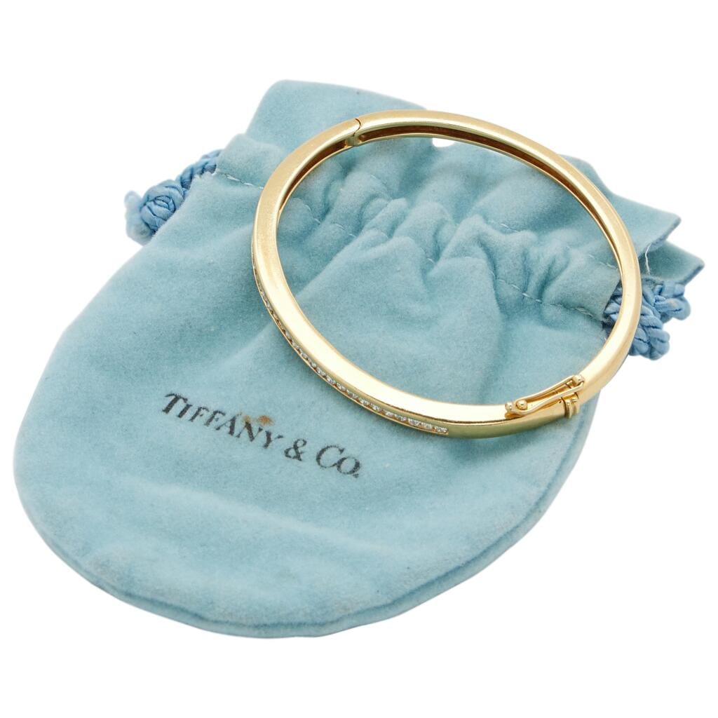 Gold and Diamond Bangle Bracelet