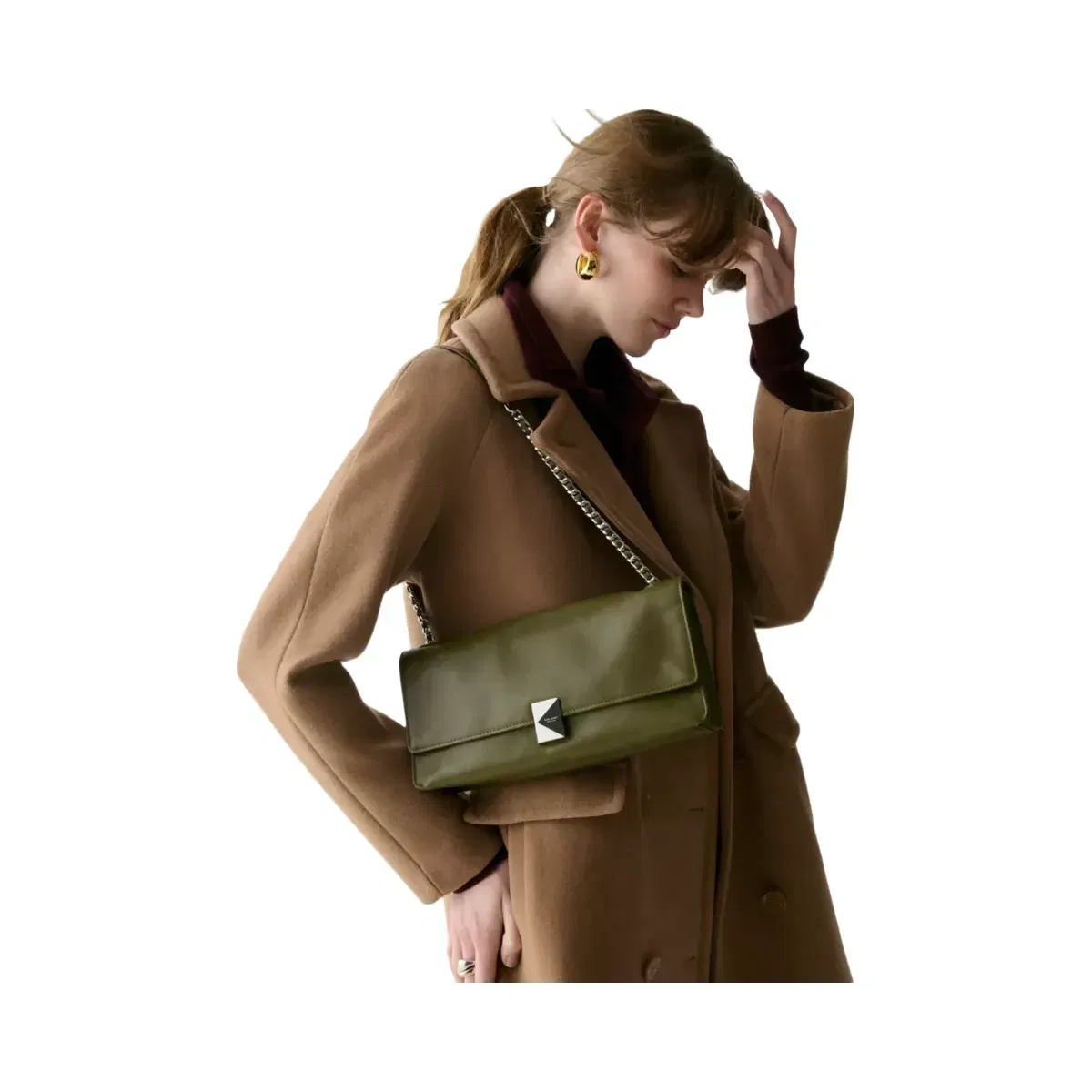 Kate Spade Deco Soft Shoulder Bag Seaweed