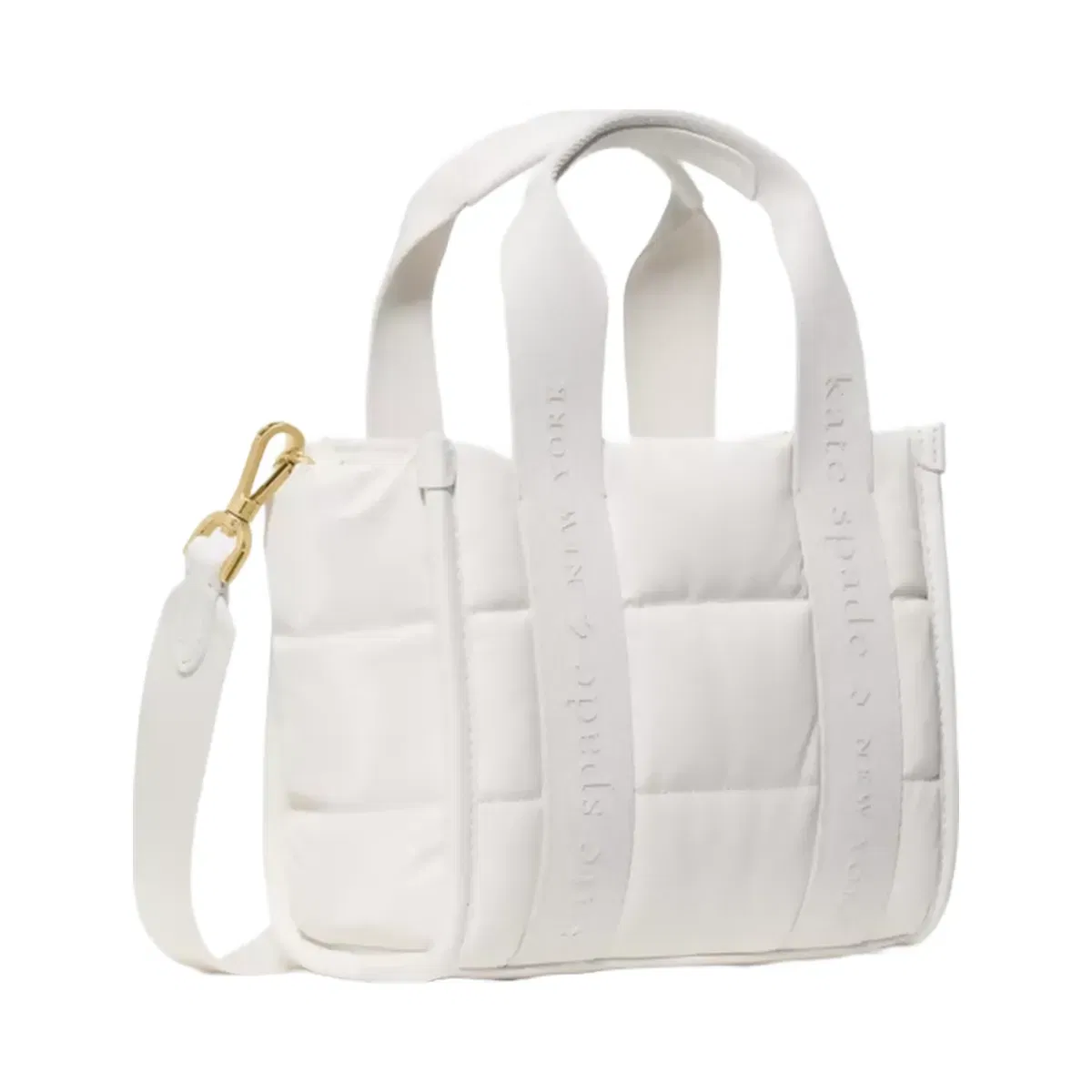 Kate Spade Kip Puffy Mini Tote Optic White