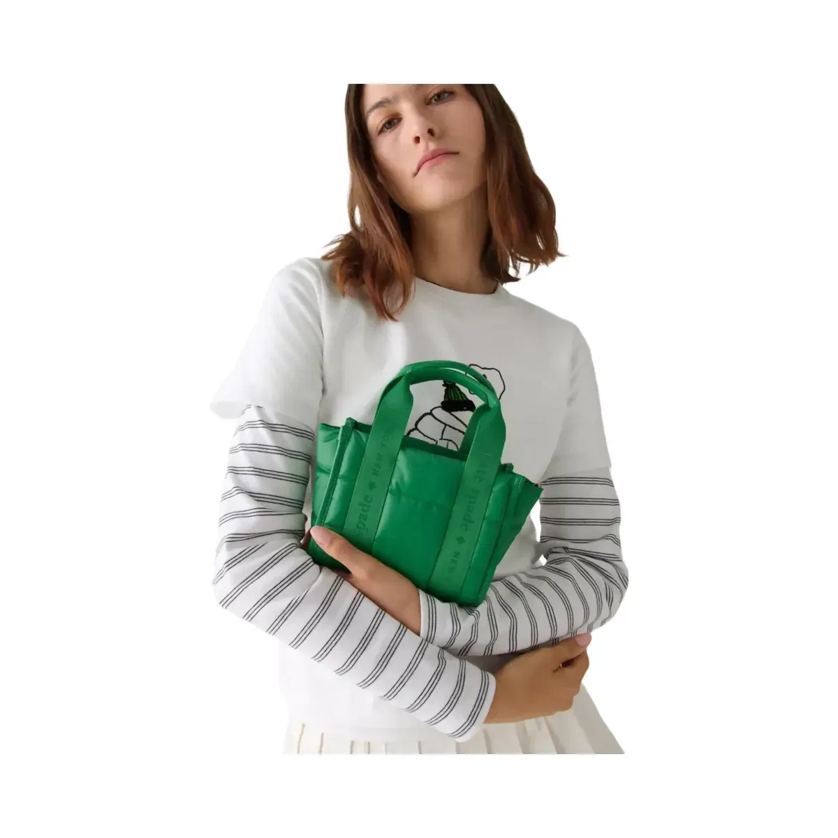 Kate Spade Kip Puffy Mini Tote Green Bean