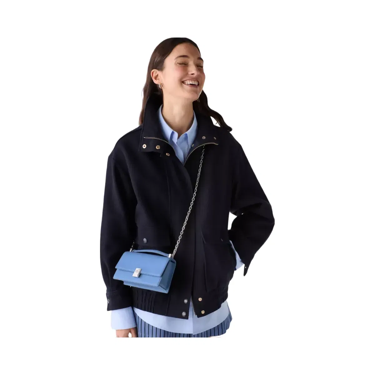 Kate Spade Deco Mini Flap Chain Crossbody Blue