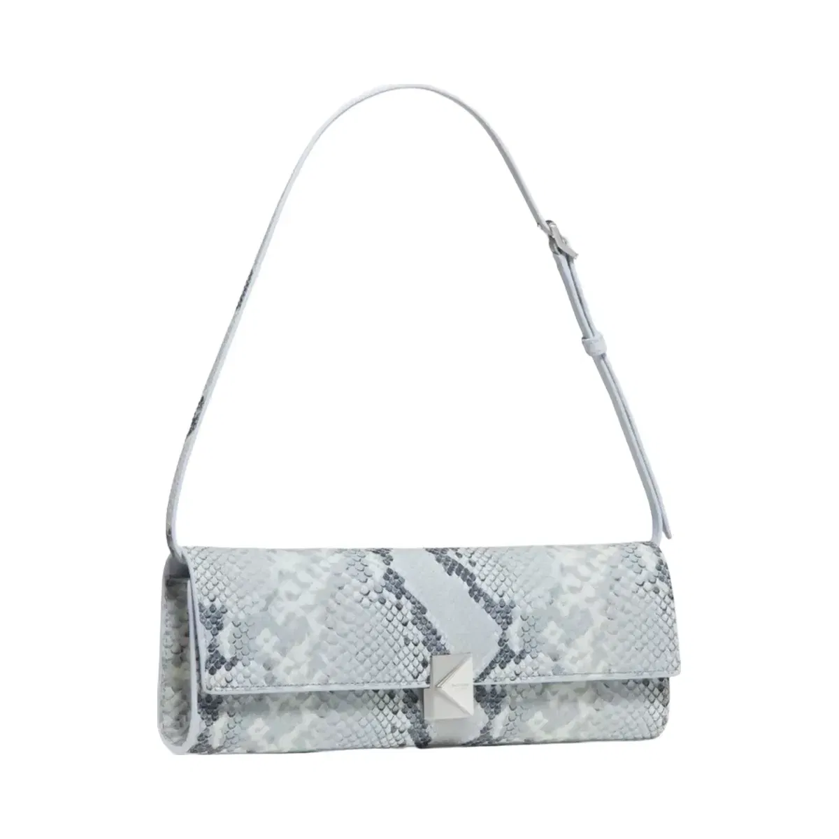 Kate Spade Deco Snake Embossed Soft Mini Shoulder Bag Pale Sapphirine