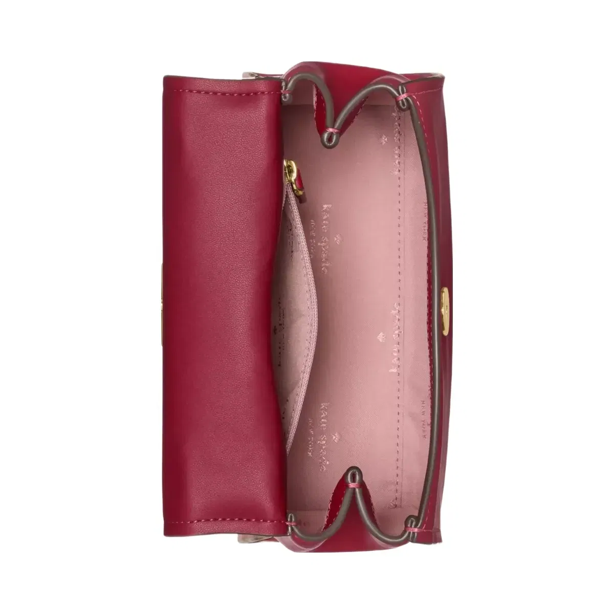 Kate Spade Riley Studded Small Top Handle Bag Red Jam