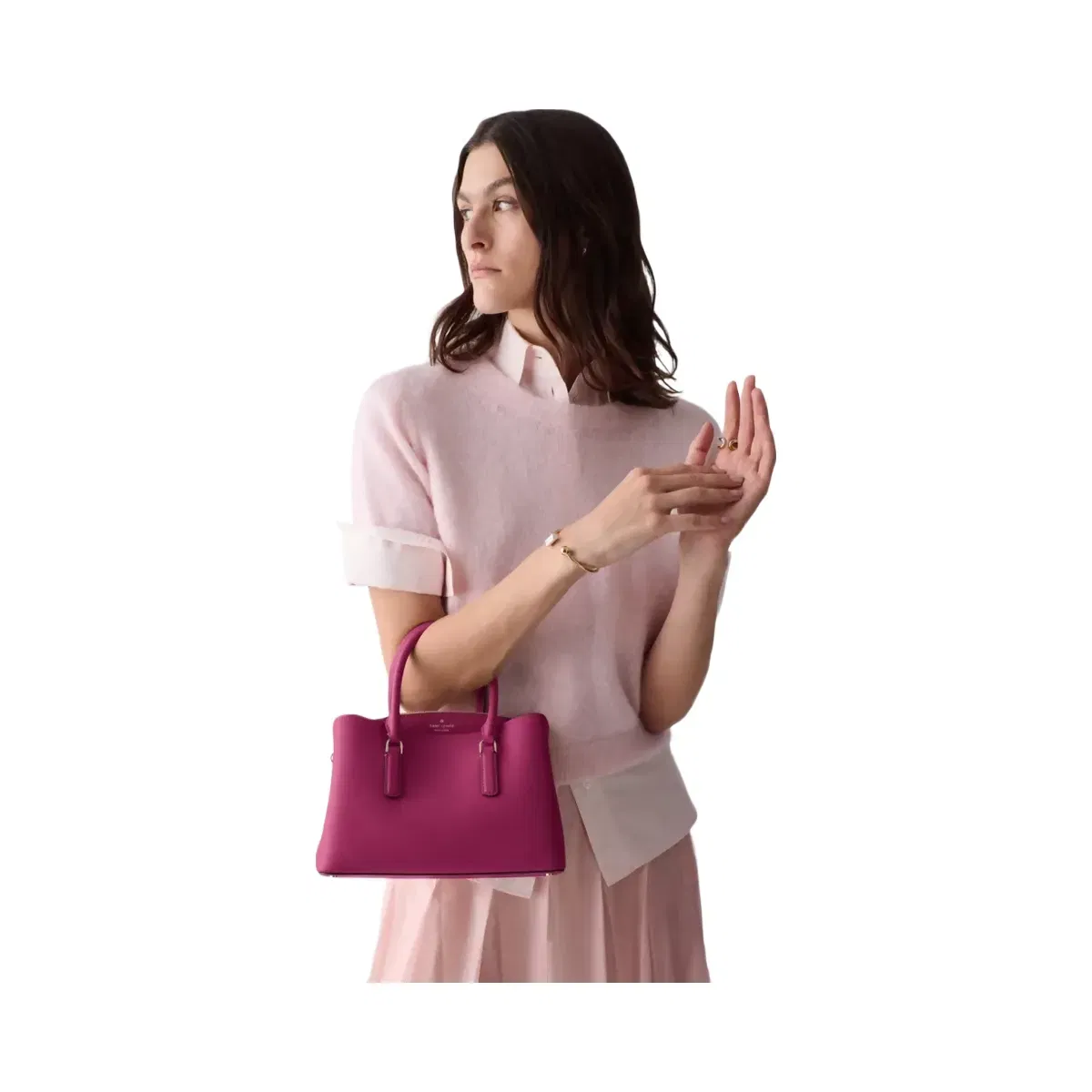 Kate Spade Thompson Street Small Satchel Bag Dark Raspberry