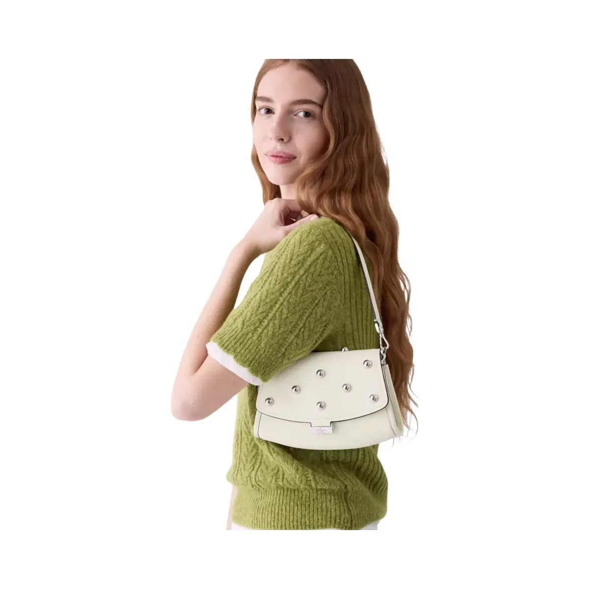 Kate Spade Ali Studded Mini Crossbody Bag Meringue