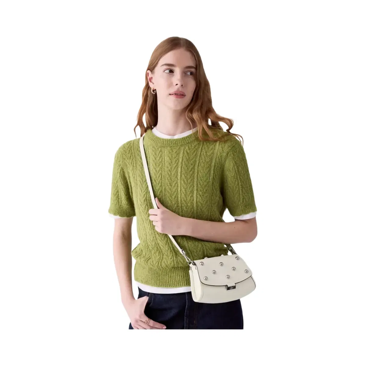 Kate Spade Ali Studded Mini Crossbody Bag Meringue