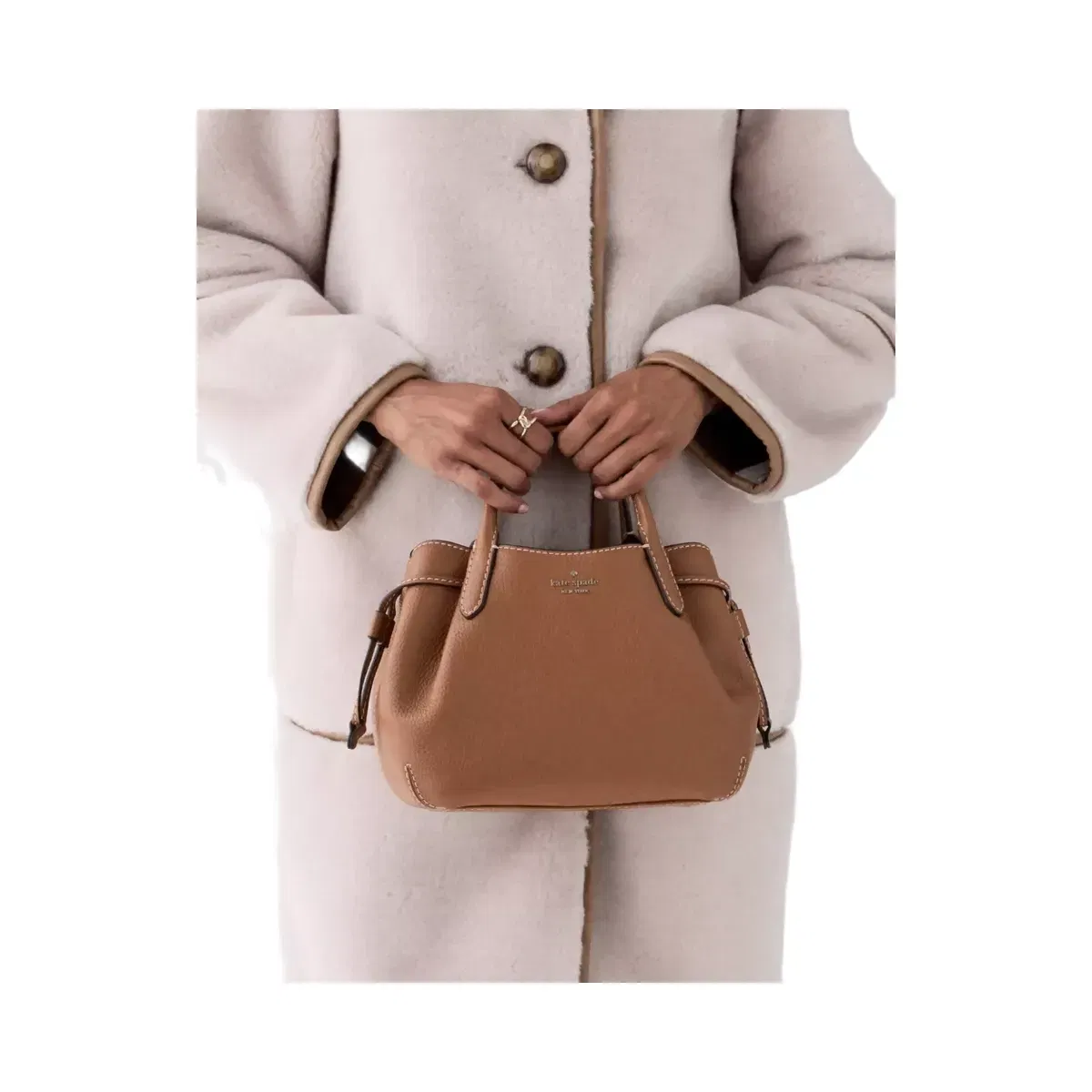 Kate Spade Dumpling Satchel Bag Warm Gingerbread