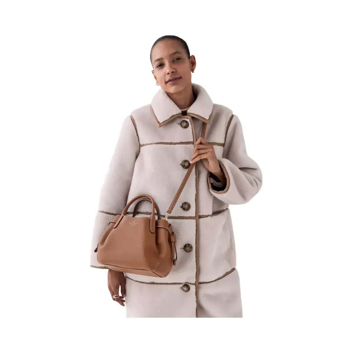Kate Spade Dumpling Satchel Bag Warm Gingerbread