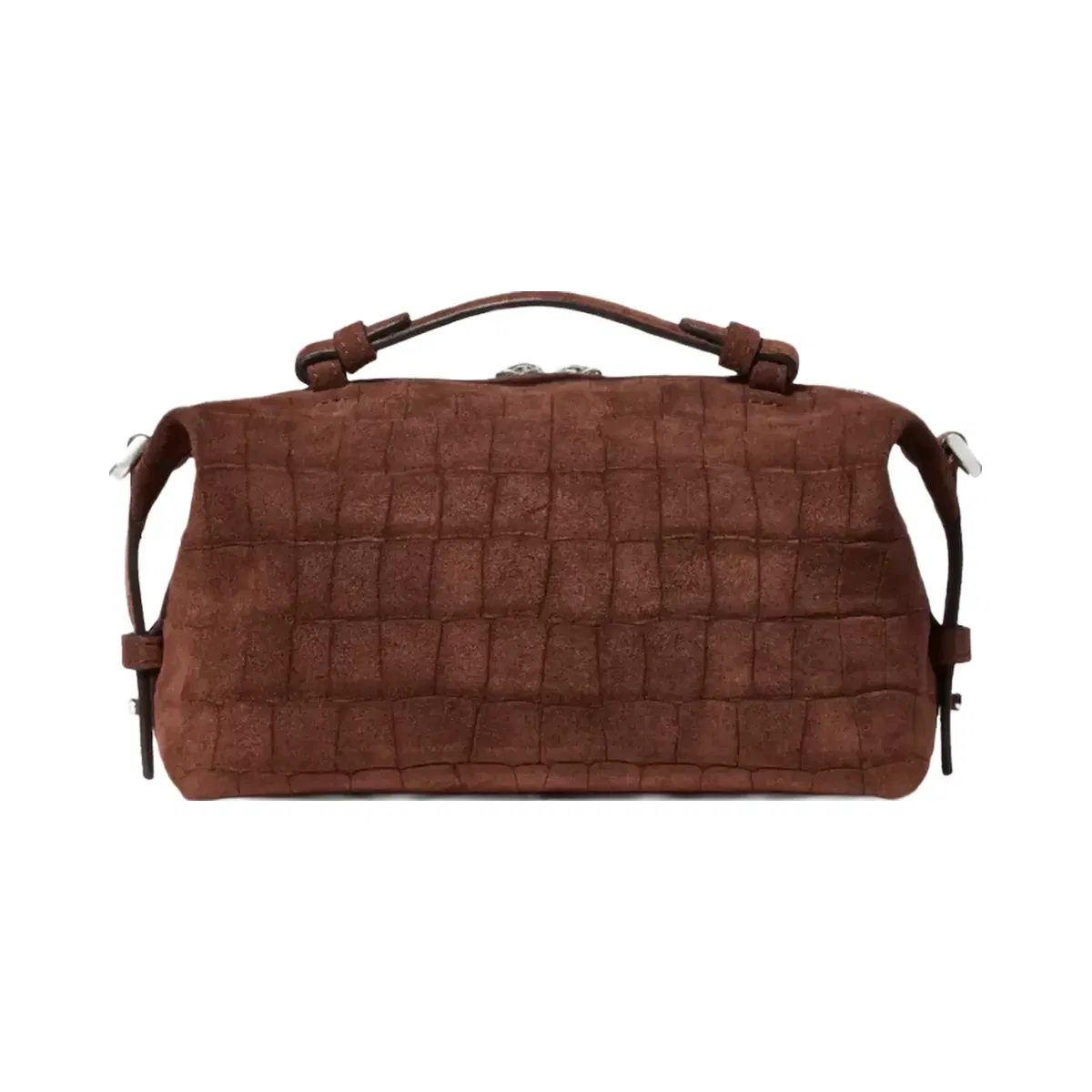 Kate Spade Billie Suede Croc Crossbody Bag Chocolate Truffle