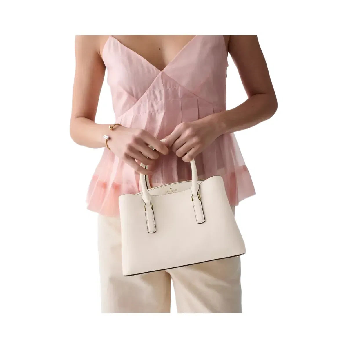 Kate Spade Thompson Street Small Satchel Bag Cashew Milk