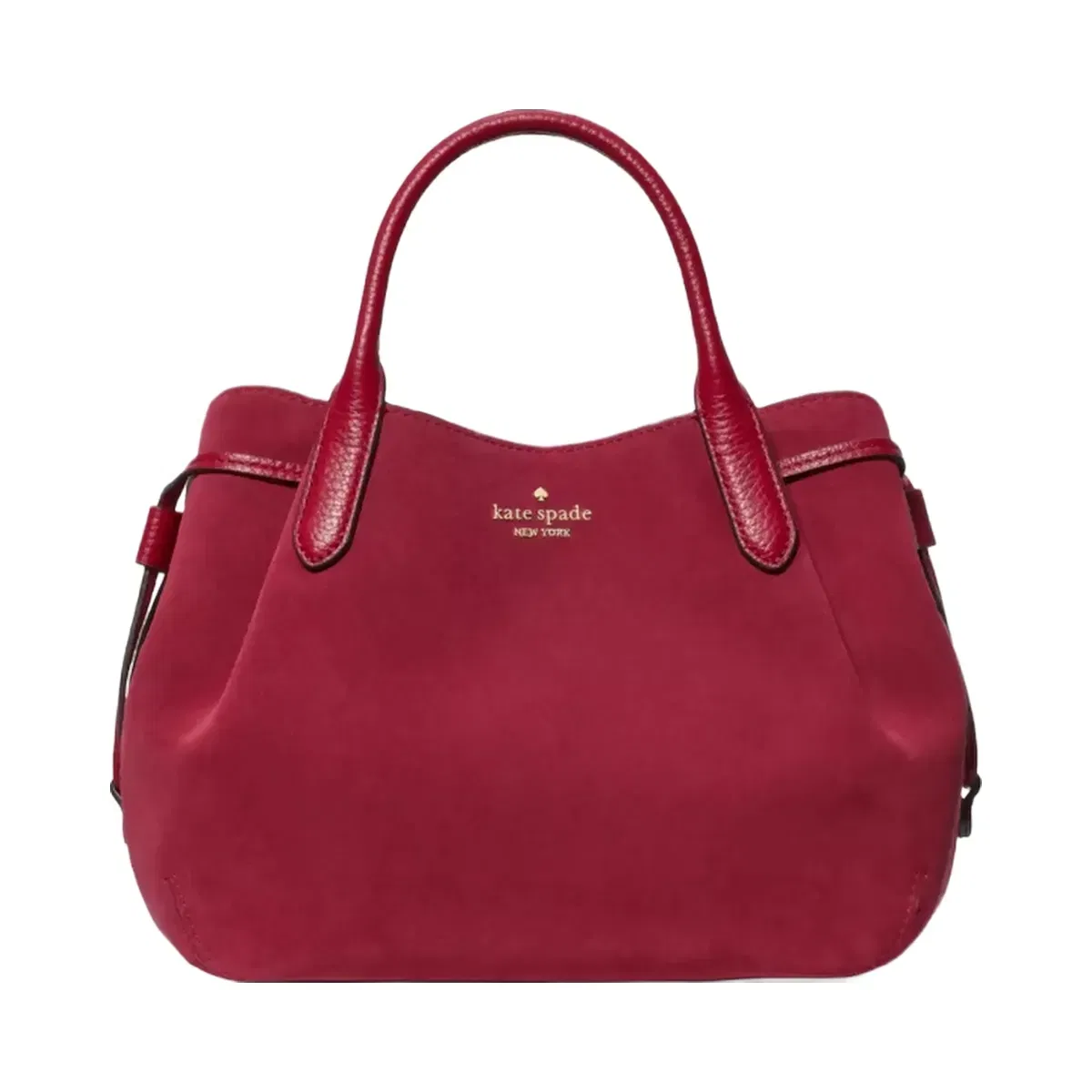 Kate Spade Dumpling Suede Satchel Bag Red Jam