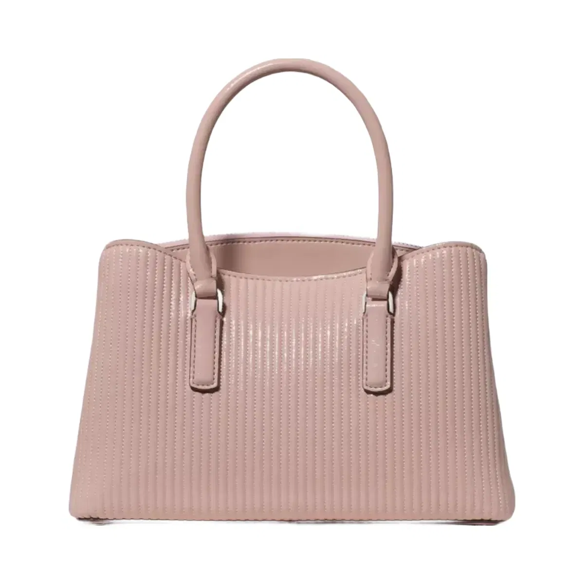 Kate Spade Thompson Street Shiny Quilted Small Satchel Bag Rose Smoke