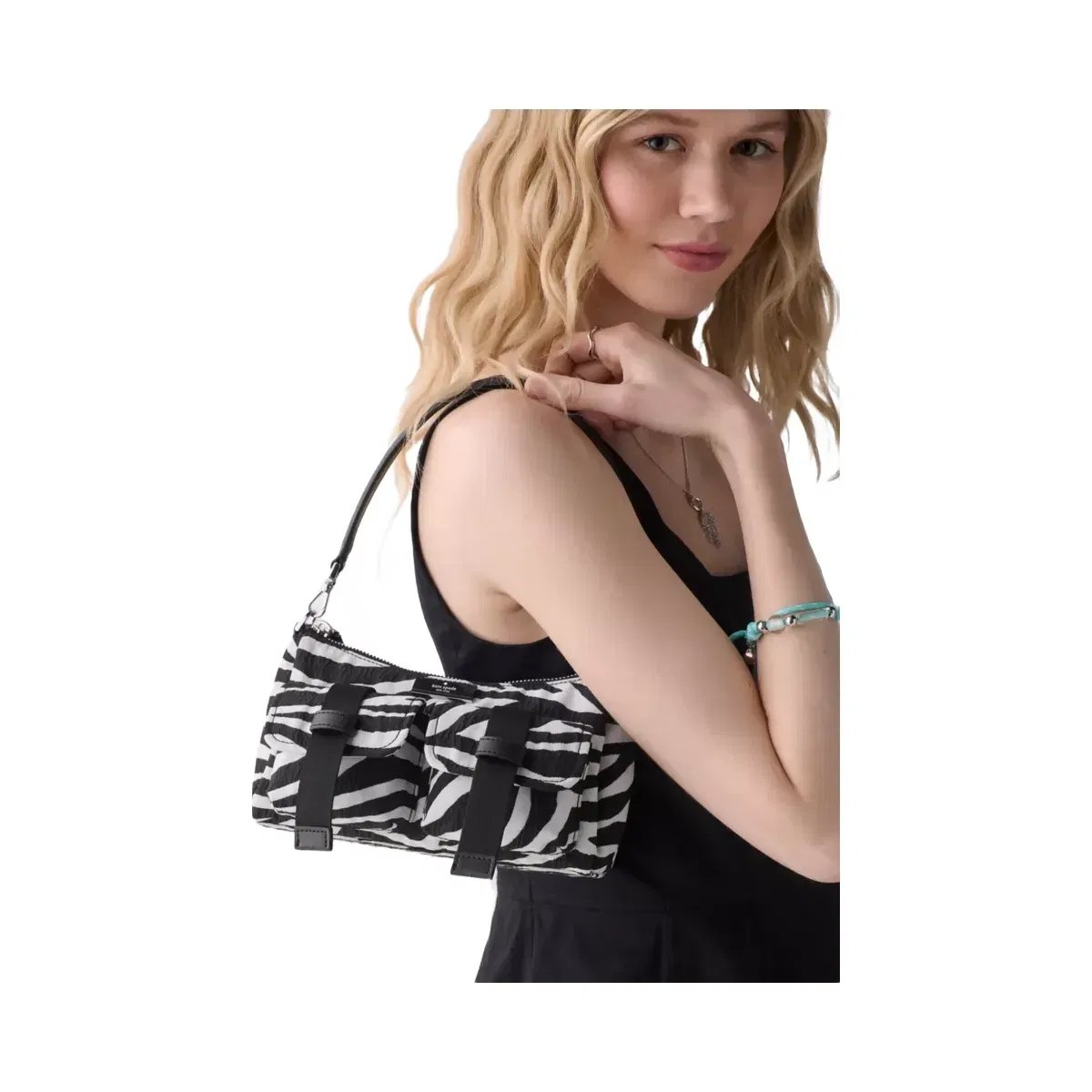 Kate Spade Carter Zebra Cargo Crossbody Bag Black Multi