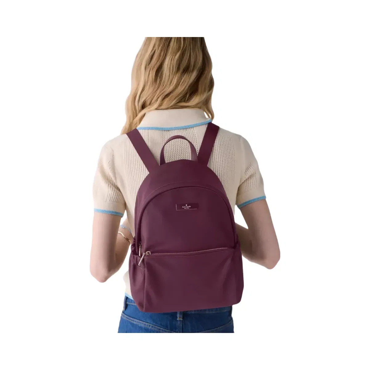 Kate Spade Carter Nylon Dome Backpack Deep Cherry