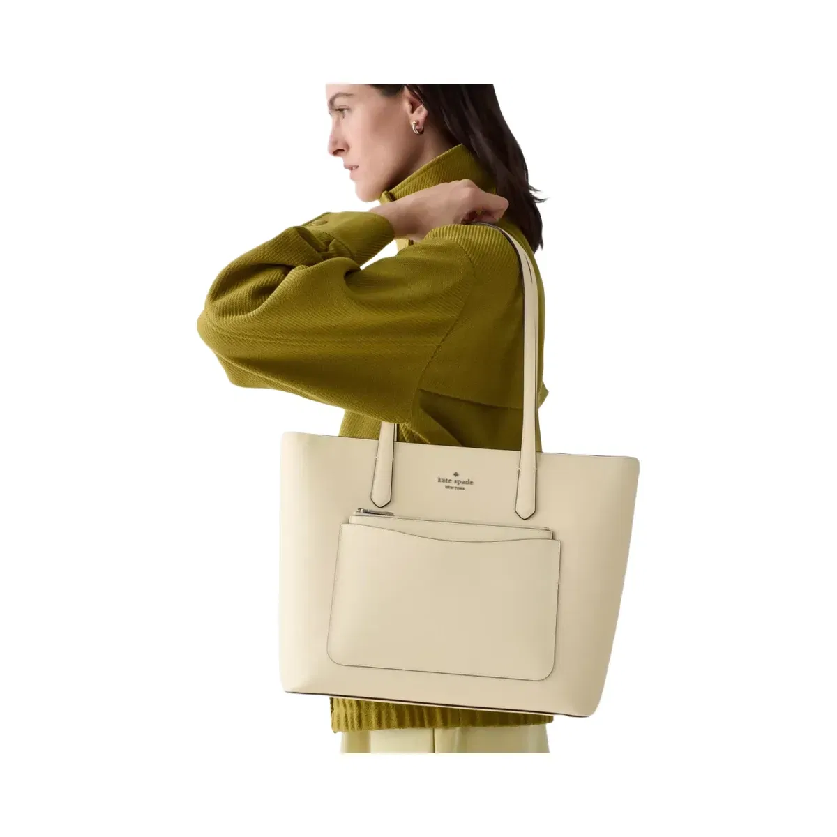Kate Spade Staci Large Tote Set Lemon Fondant