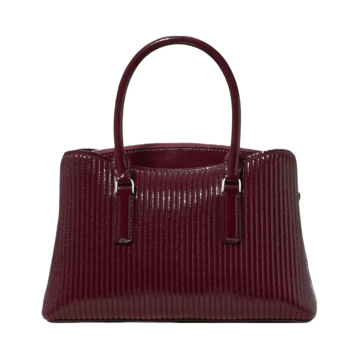 Kate Spade Thompson Street Shiny Quilted Small Satchel Bag Grenache
