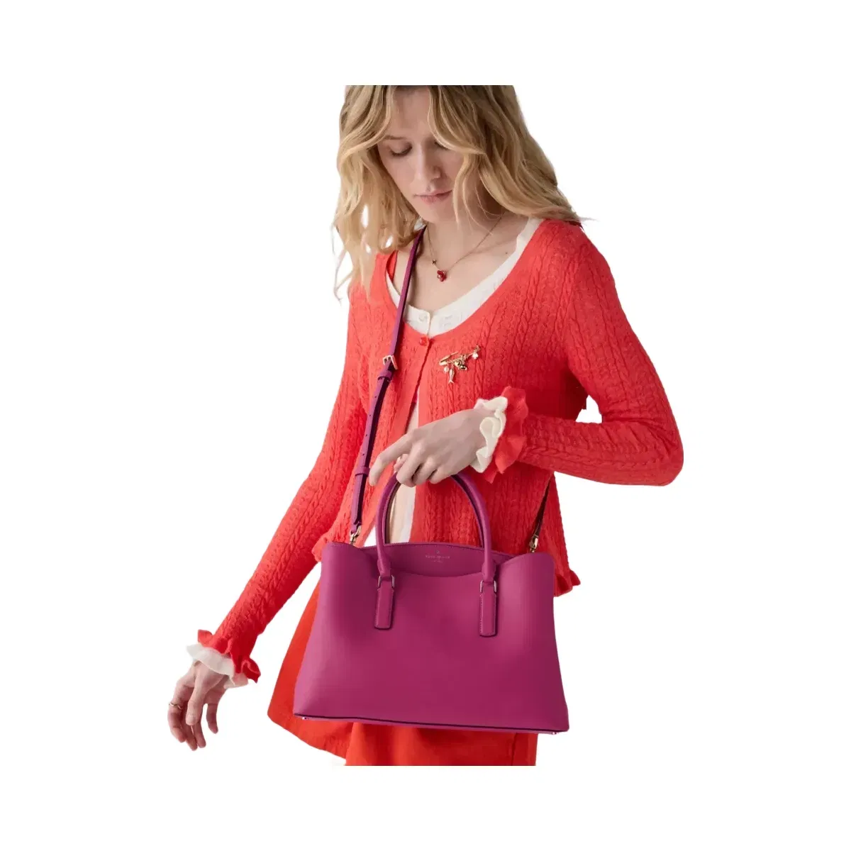 Kate Spade Thompson Street Satchel Bag Dark Raspberry