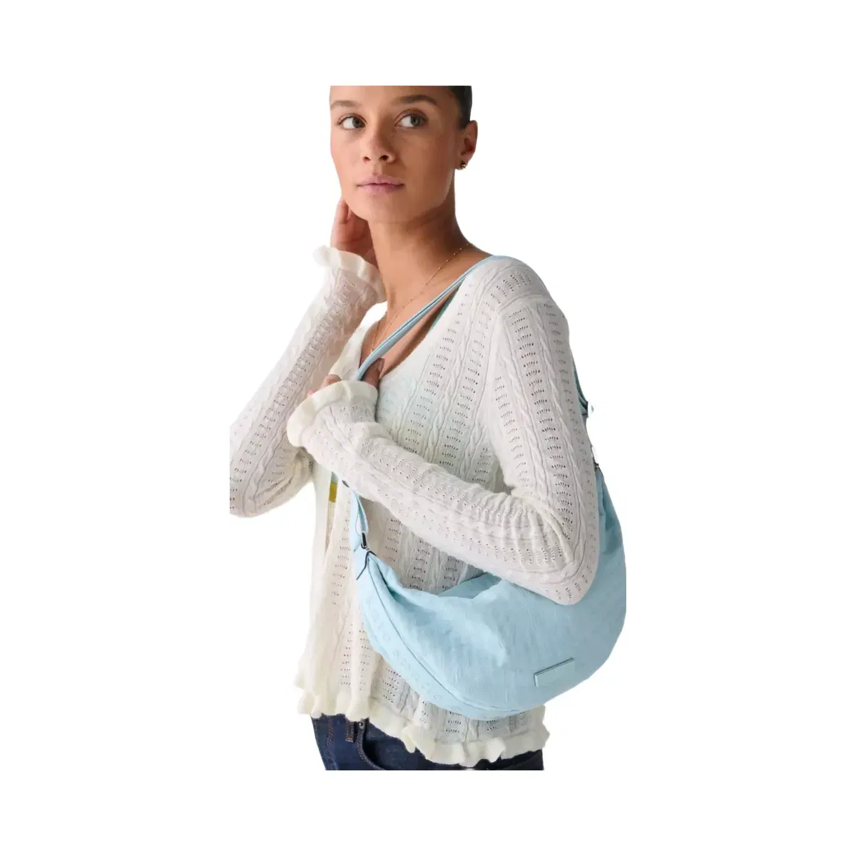 Kate Spade Carter Zebra Sling Crossbody Bag Blue Multicolor