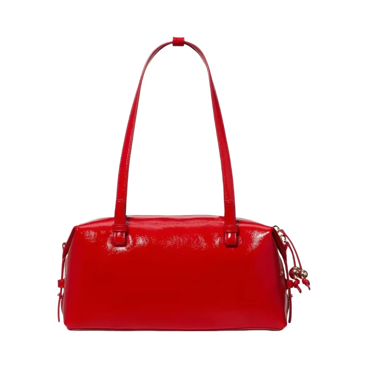 Kate Spade Billie Shiny Leather Shoulder Bag Ks Bright Red