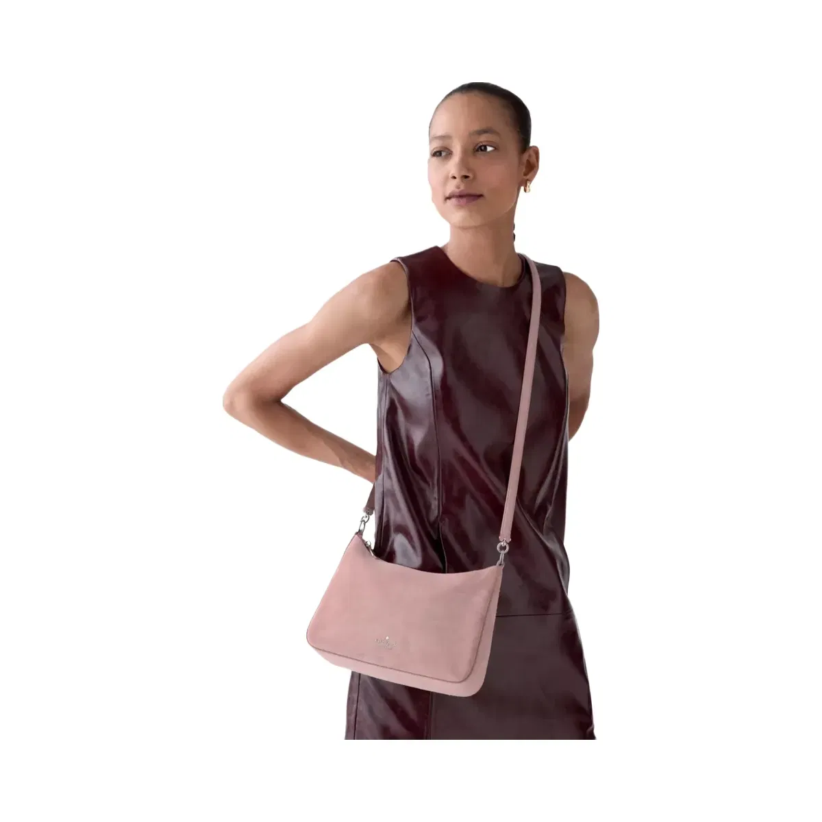Kate Spade Margot Suede Medium Shoulder Bag Dusk Rose