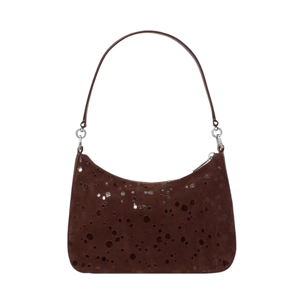 Kate Spade Margot Suede Dots Medium Shoulder Bag Hot Fudge