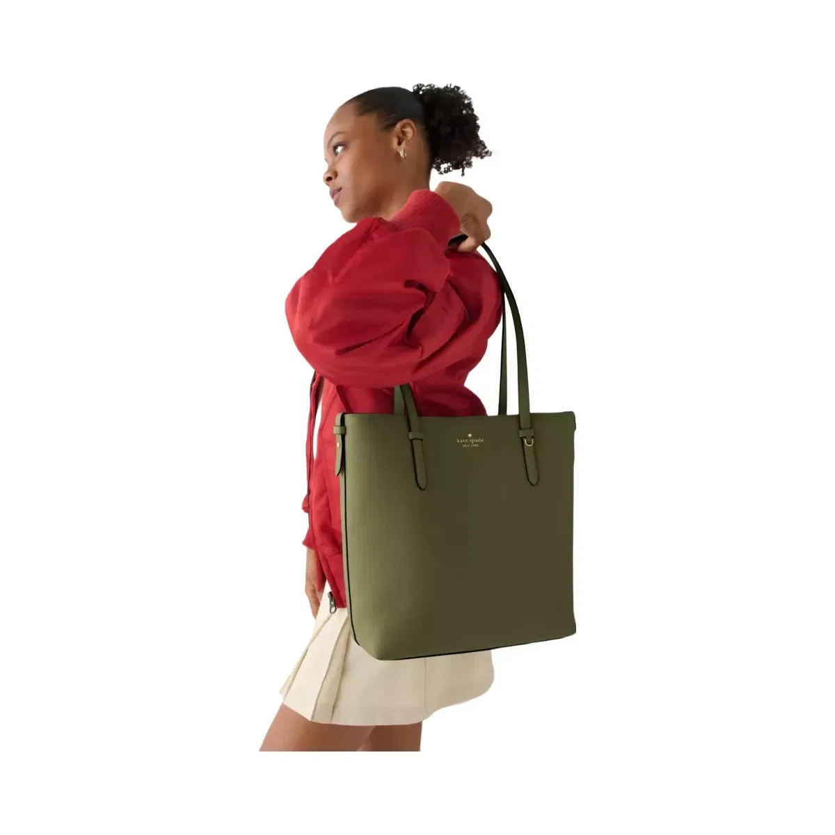 Kate Spade Juliette Leather Medium Tote Enchanted Green