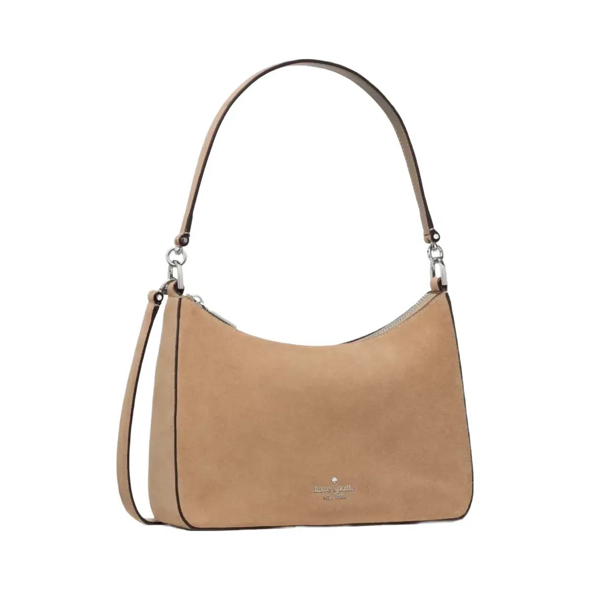 Kate Spade Margot Suede Medium Shoulder Bag Timeless Taupe