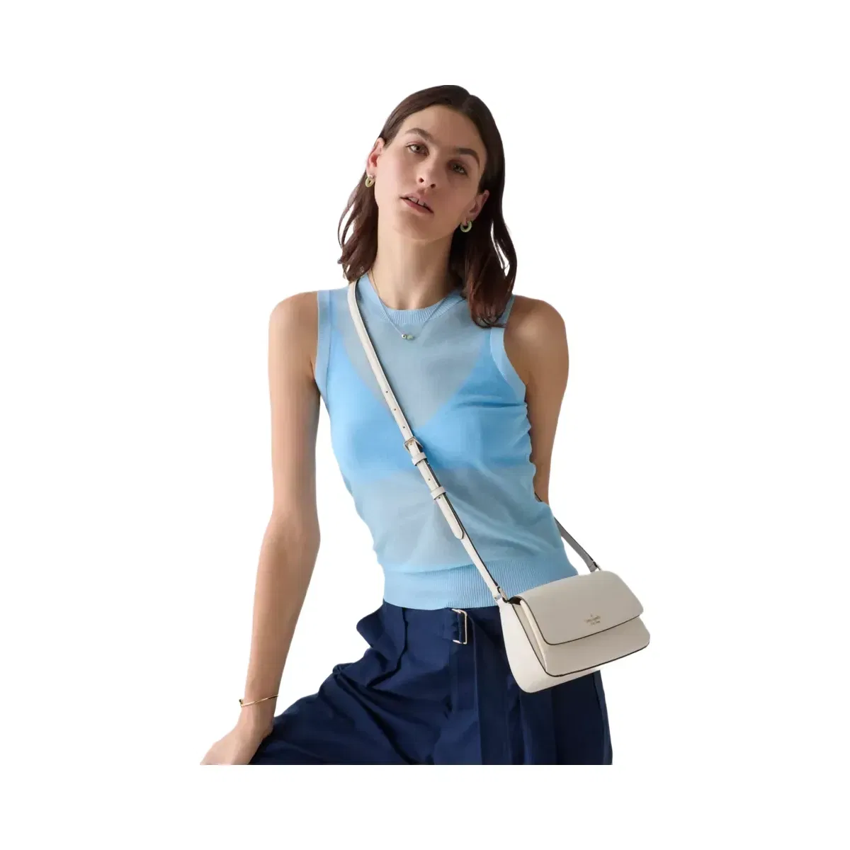 Kate Spade Sutton Mini Crossbody Bag Cashew Milk