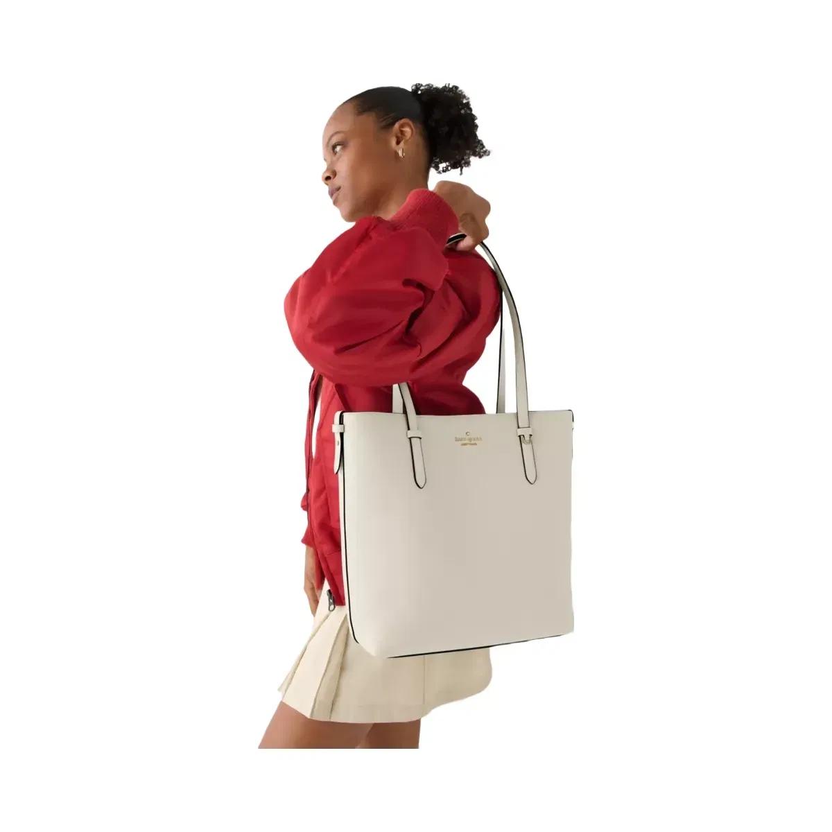 Kate Spade Juliette Leather Medium Tote Meringue