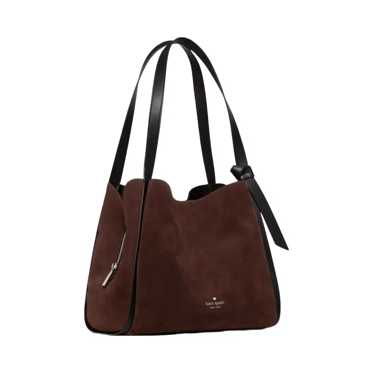 Kate Spade Knott Suede Large Carryall Hot Fudge
