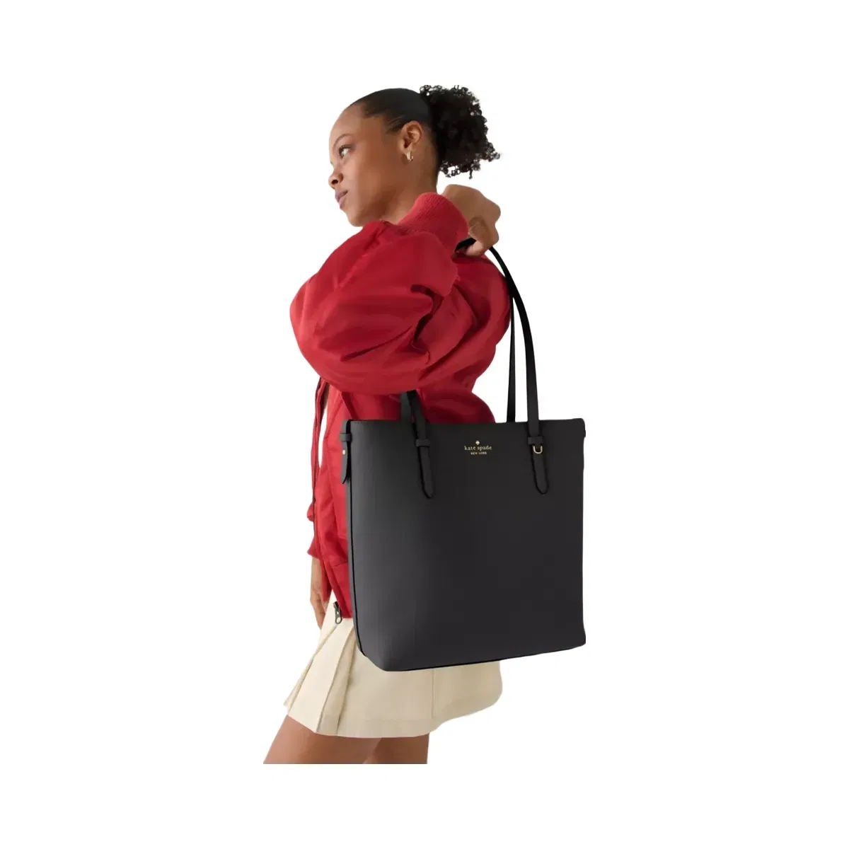 Kate Spade Juliette Leather Medium Tote Black