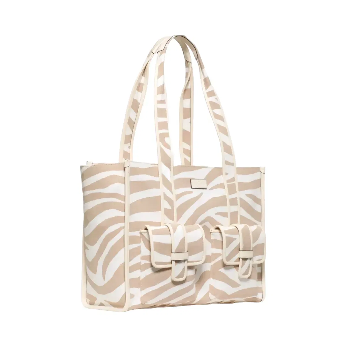 Kate Spade Kip Zebra Cargo Large Tote Bag Light Fawn Multi
