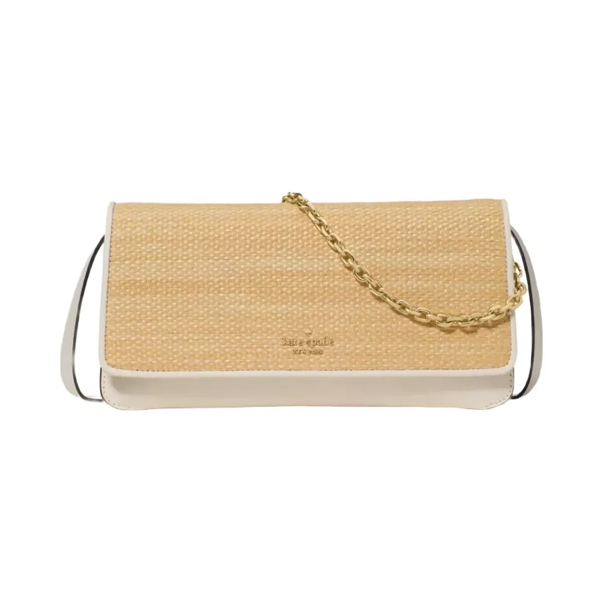 Kate Spade Ivy Straw Crossbody Bag Natural Multi