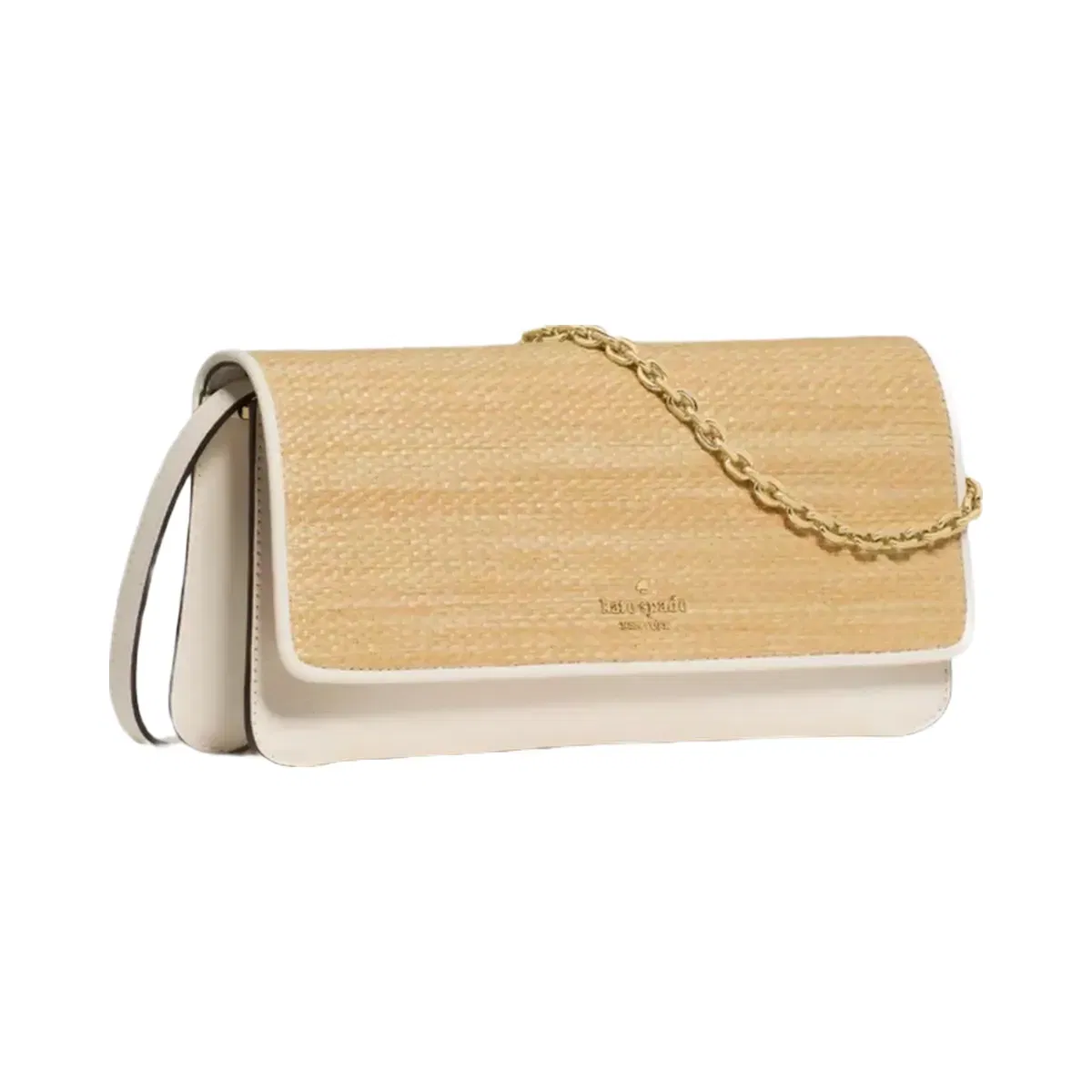 Kate Spade Ivy Straw Crossbody Bag Natural Multi