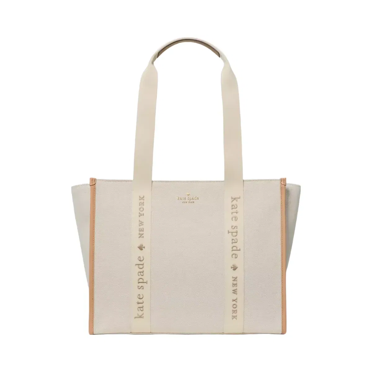 Kate Spade Kip Canvas Large Tote Bag Light Fawn Multi