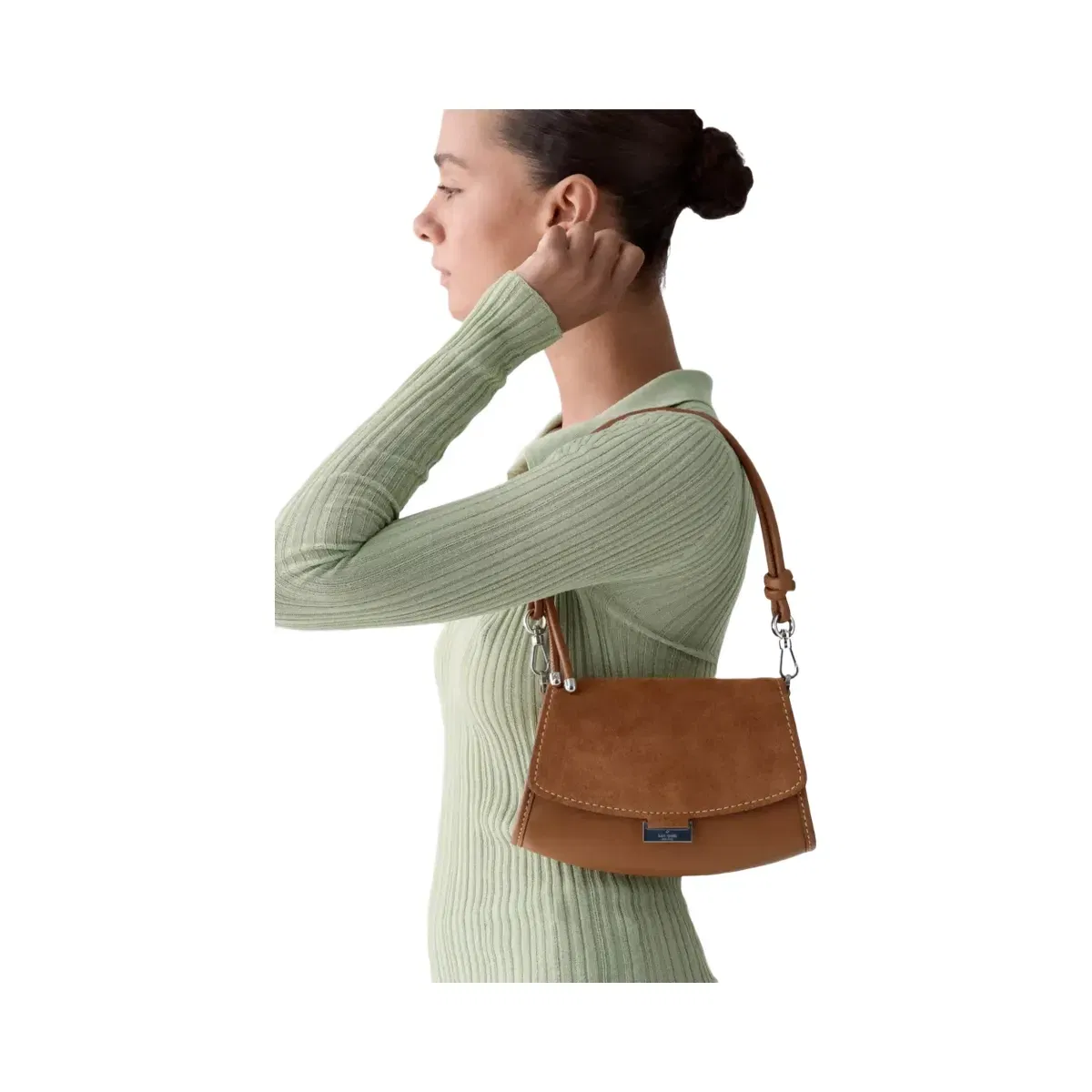 Kate Spade Ali Suede Mini Crossbody Bag Warm Gingerbread