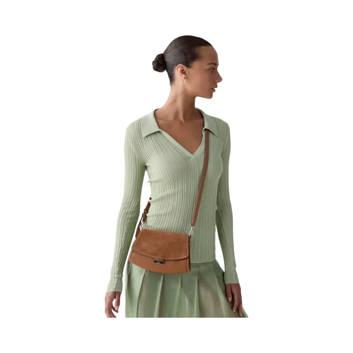 Kate Spade Ali Suede Mini Crossbody Bag Warm Gingerbread