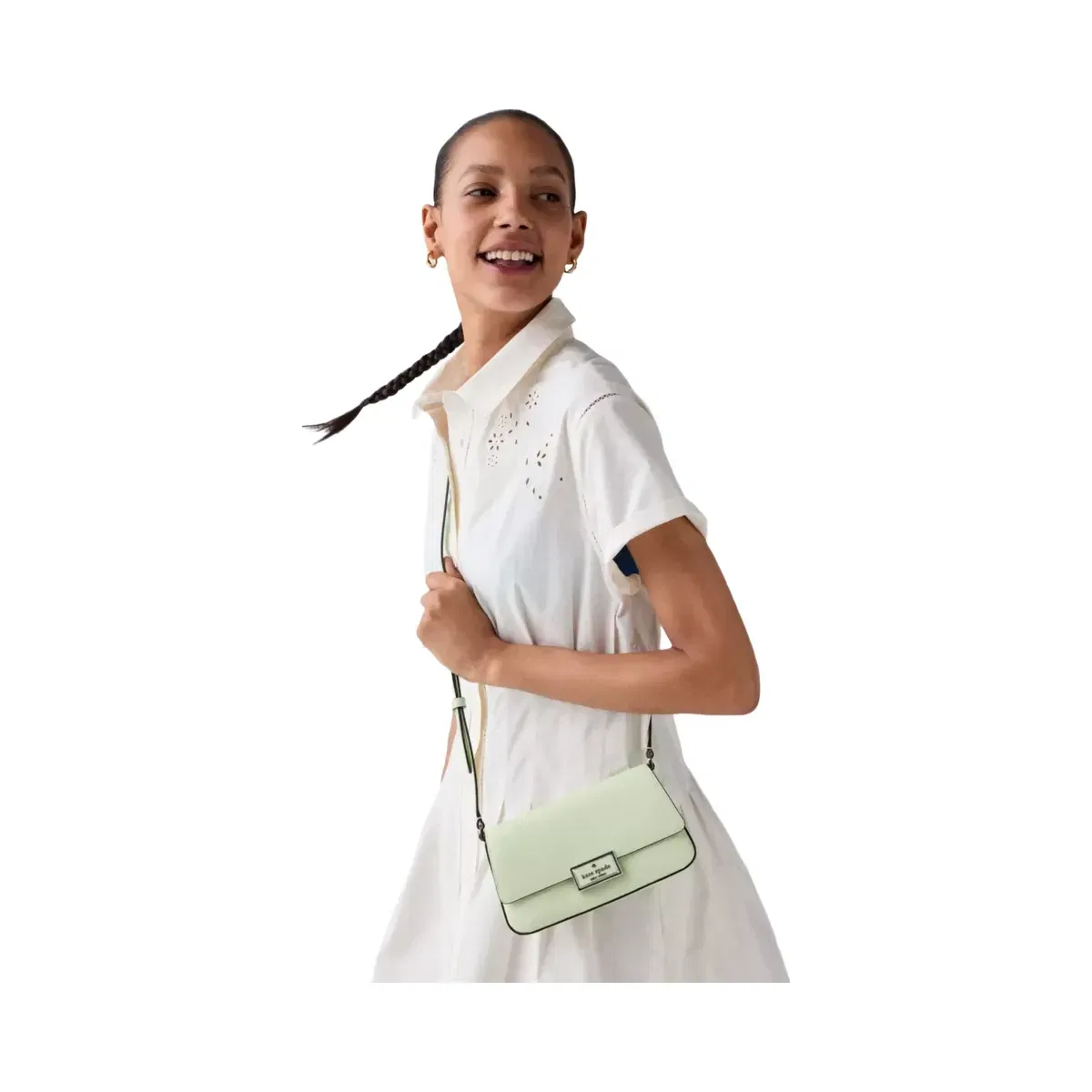 Kate Spade Reegan Mini Flap Crossbody Lime Frosting