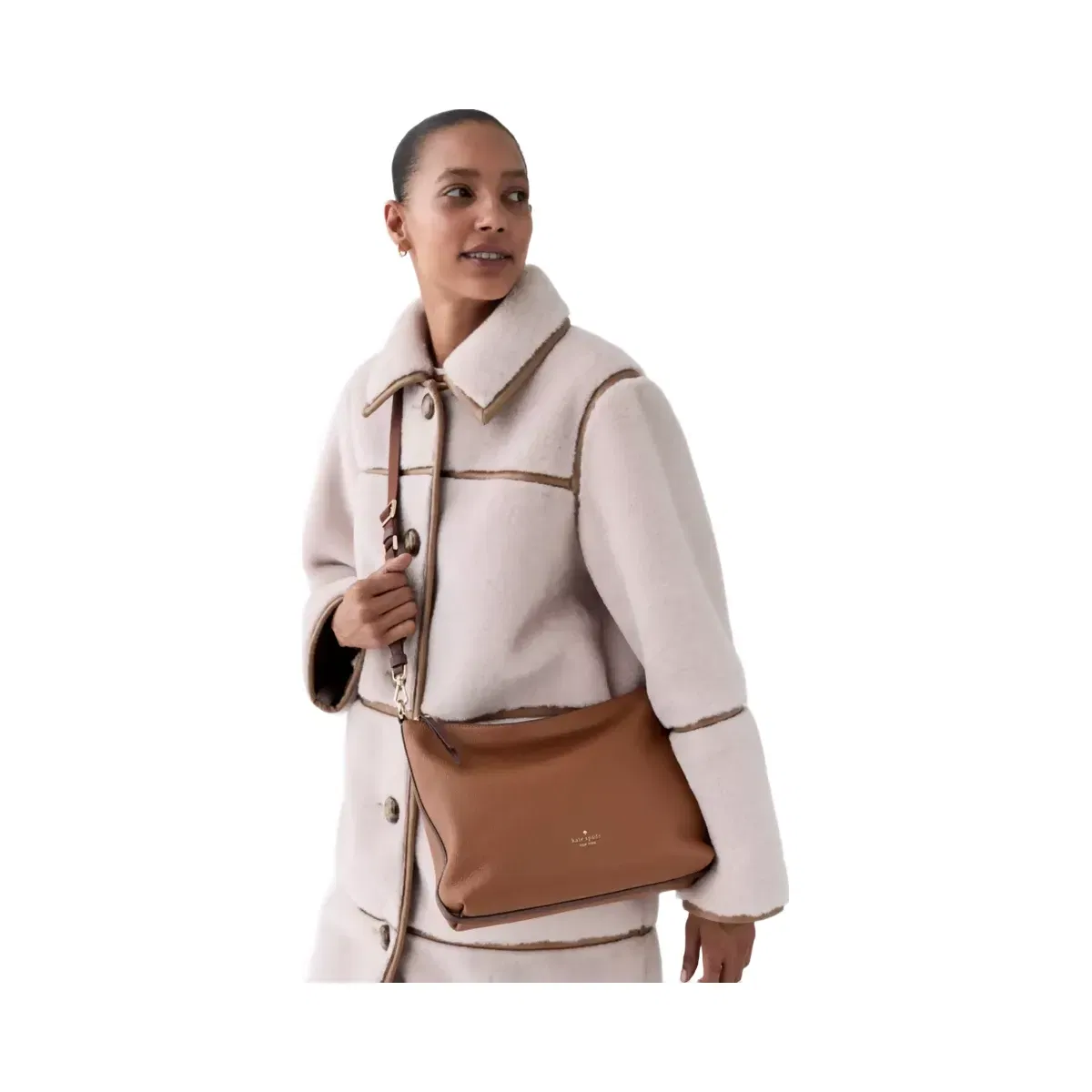 Kate Spade Lenox Large Crossbody Bag Warm Gingerbread Multi